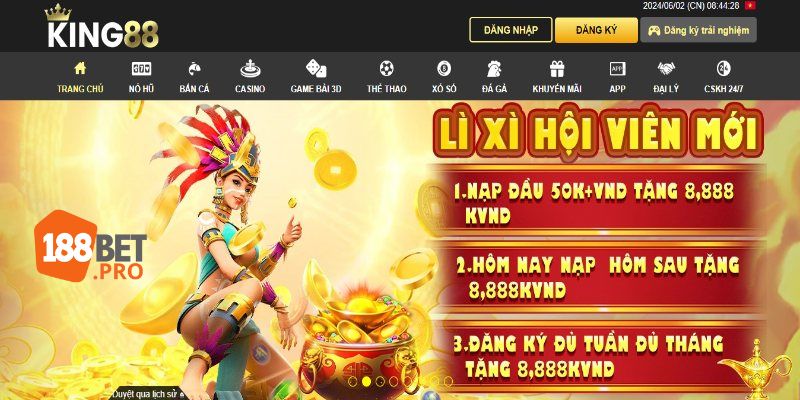 sản phẩm trò chơi cá cược tại King88